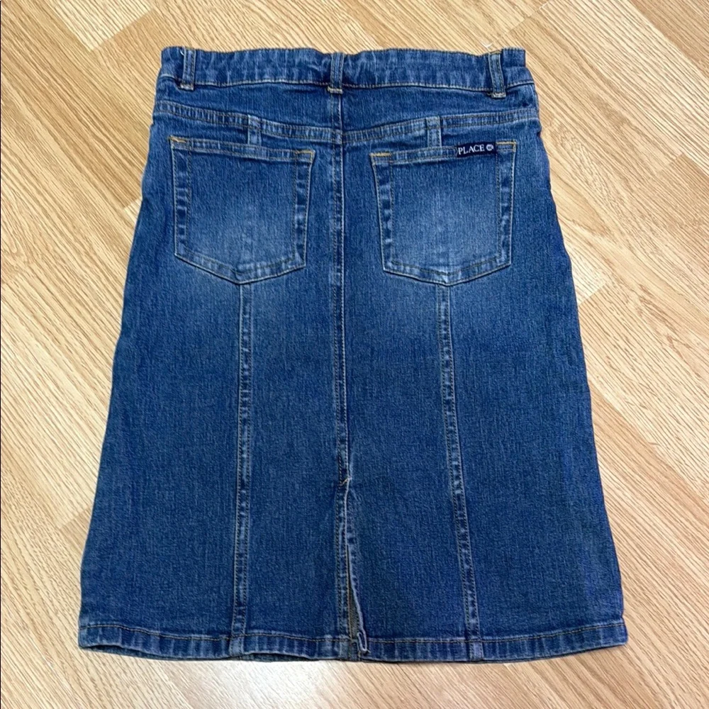 The Children’s Place Girls Size 8 Blue Stretch Denim Pencil Skirt School Casual
